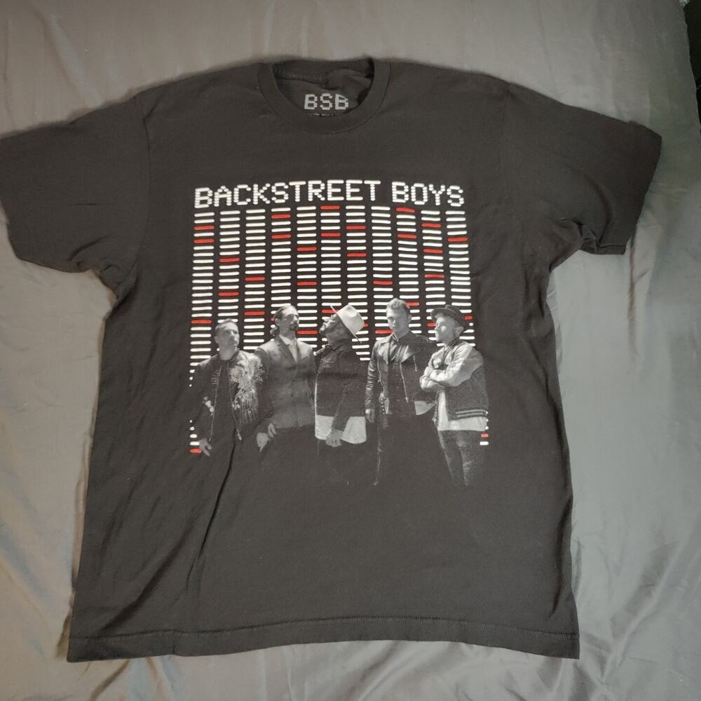 Backstreet Boys Shirt Adult Large Black Band Tee Concert Music BSB Retro Band 90